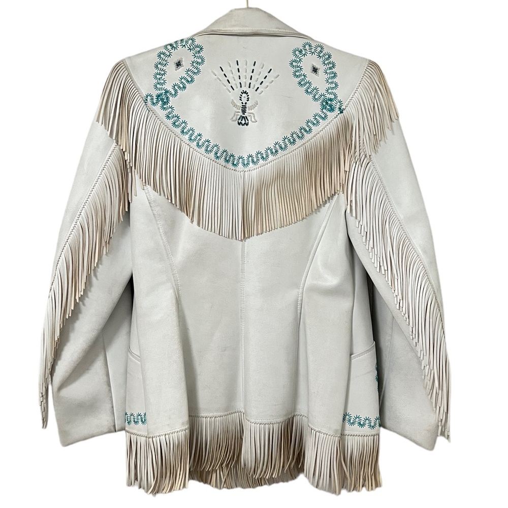 1960s Pioneer Wear Of Albuquerque Leather Beaded Jack… Gem
